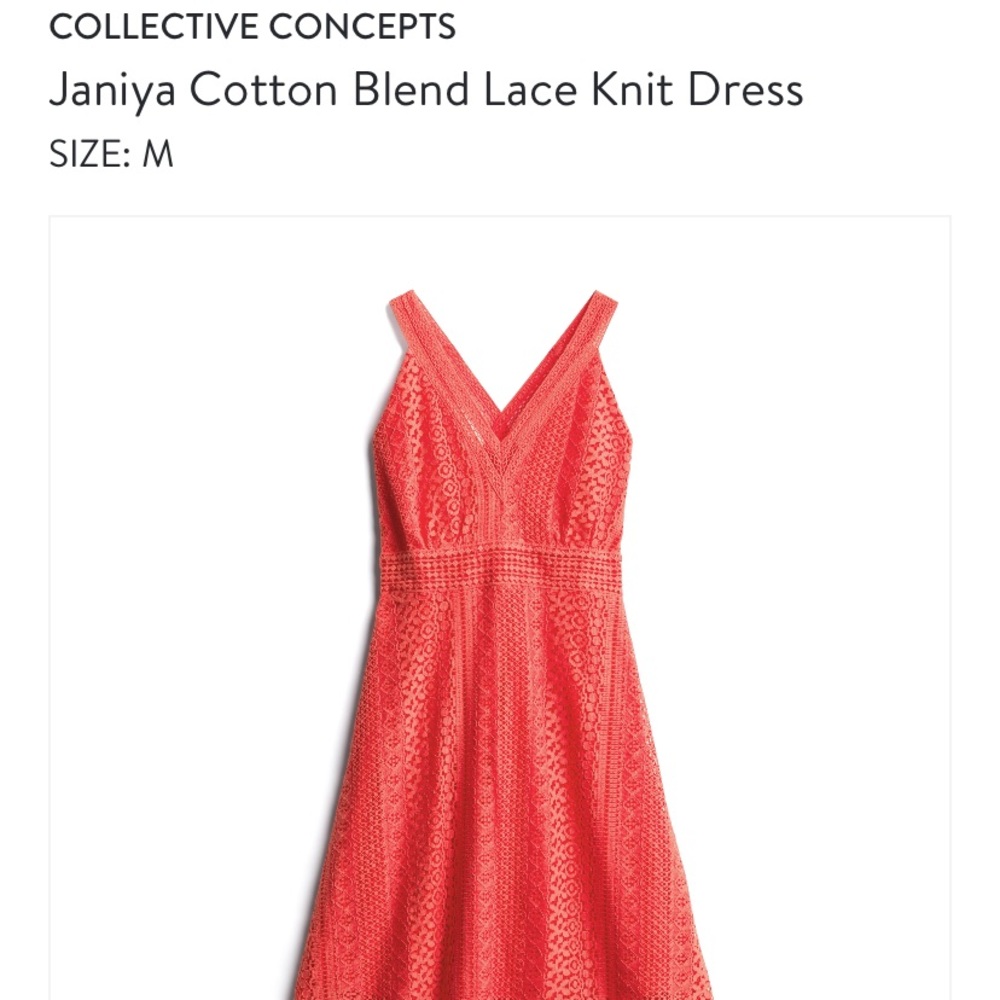 Collective Concepts Janiya Coral Lace Knit Dress